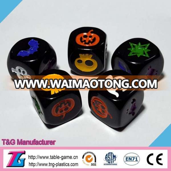 High quality plastic custom dice for board game